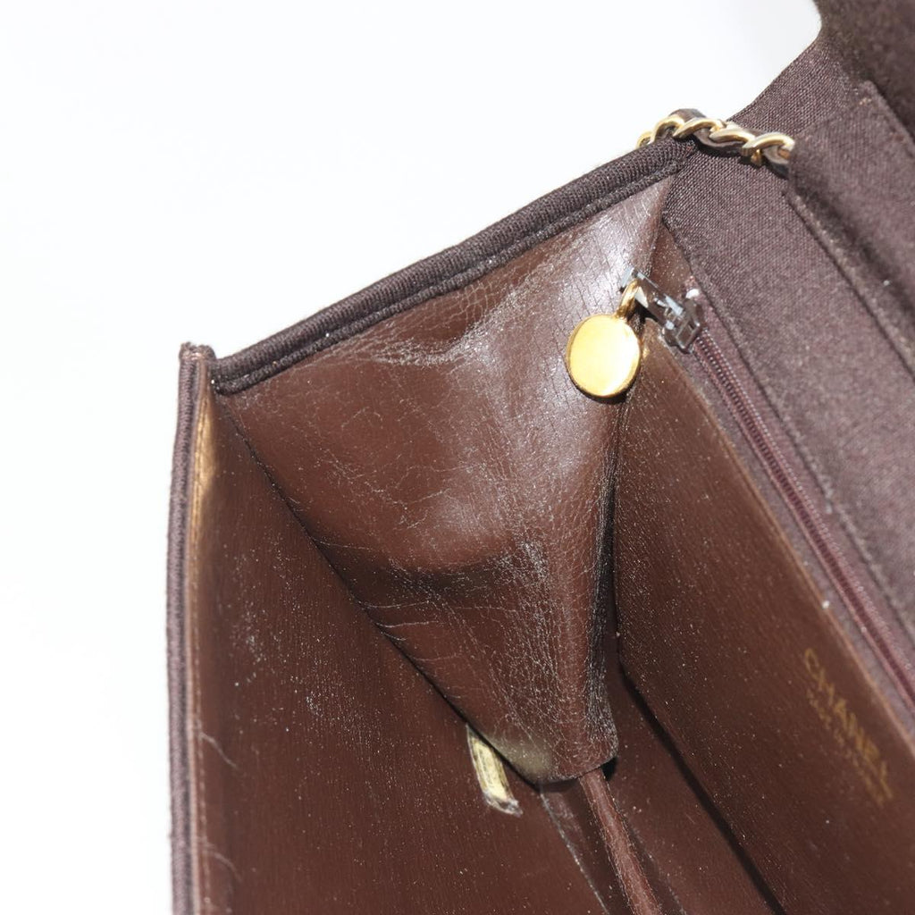 Chanel Brown Cotton Flap