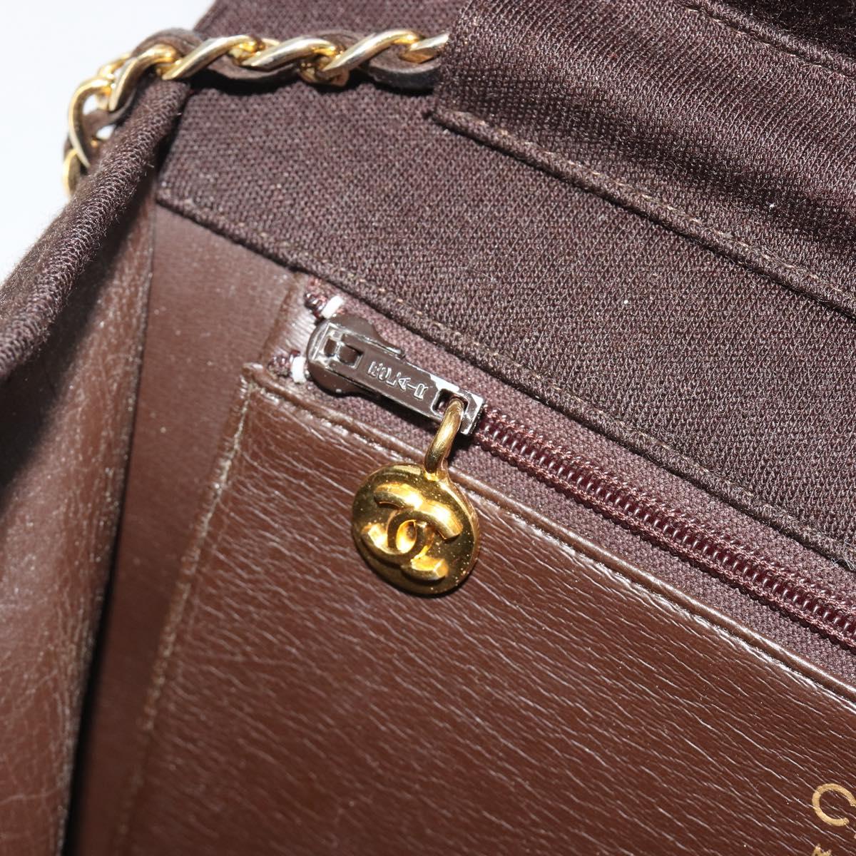 Chanel Brown Cotton Flap