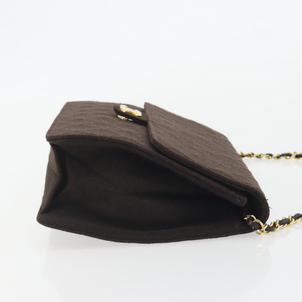 Chanel Brown Cotton Flap