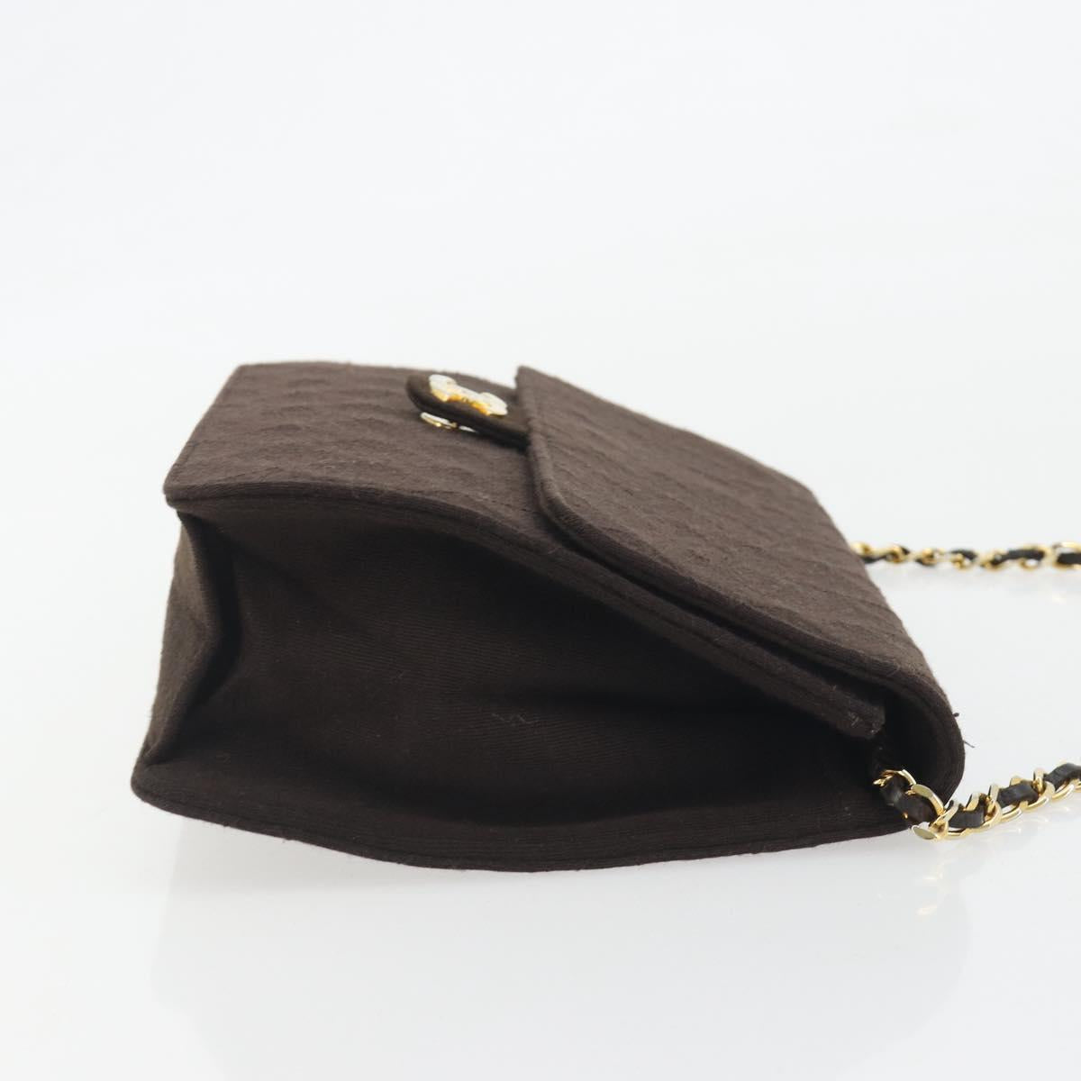 Chanel Brown Cotton Flap