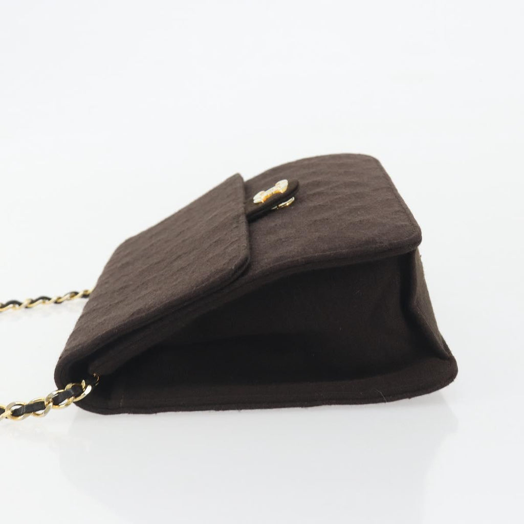 Chanel Brown Cotton Flap