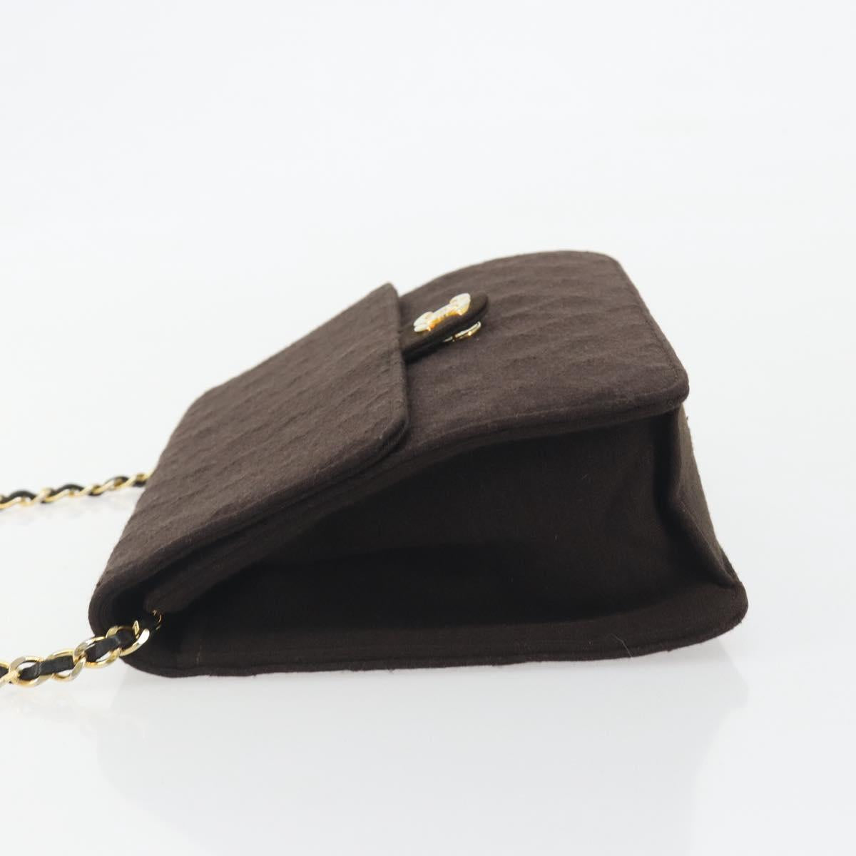 Chanel Brown Cotton Flap