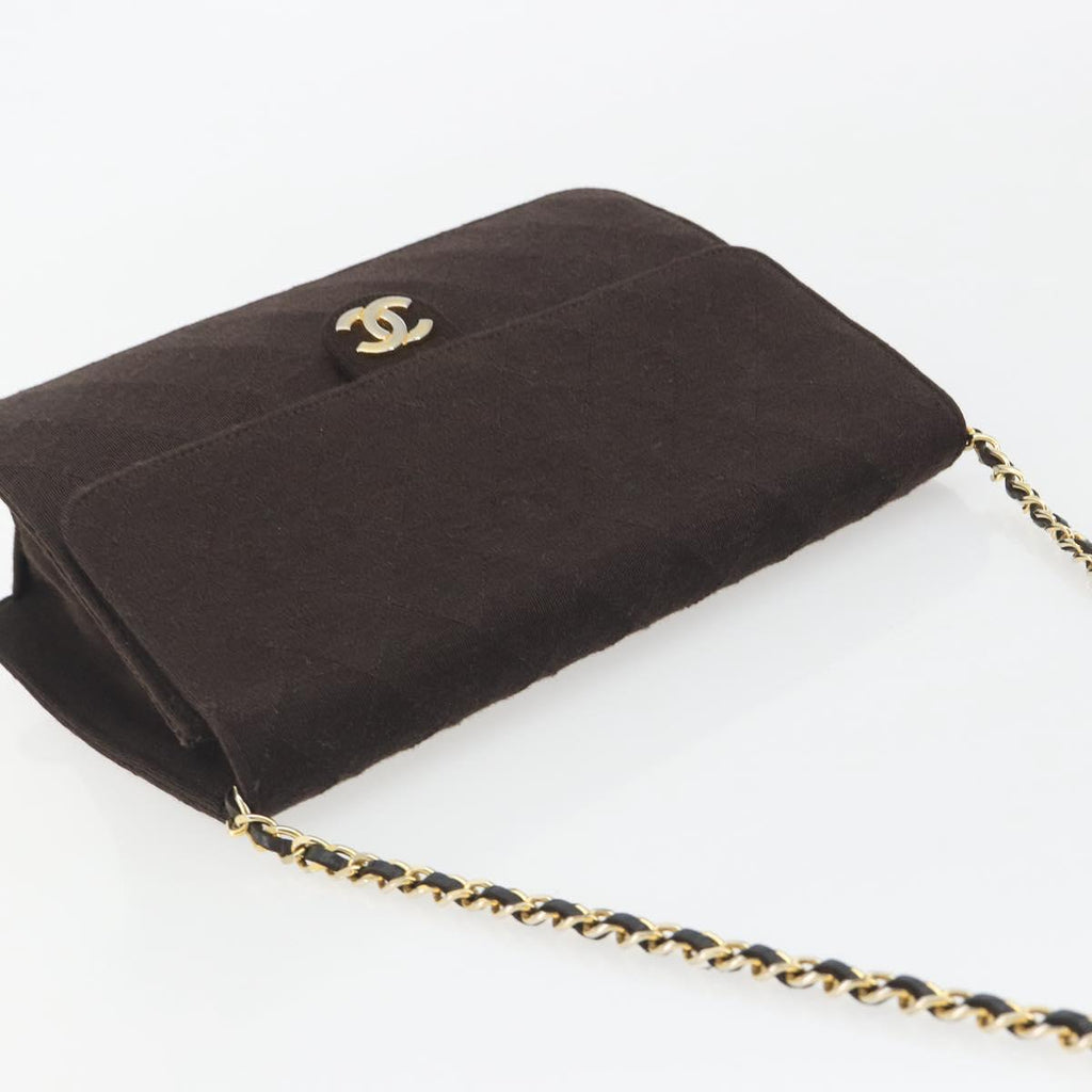 Chanel Brown Cotton Flap