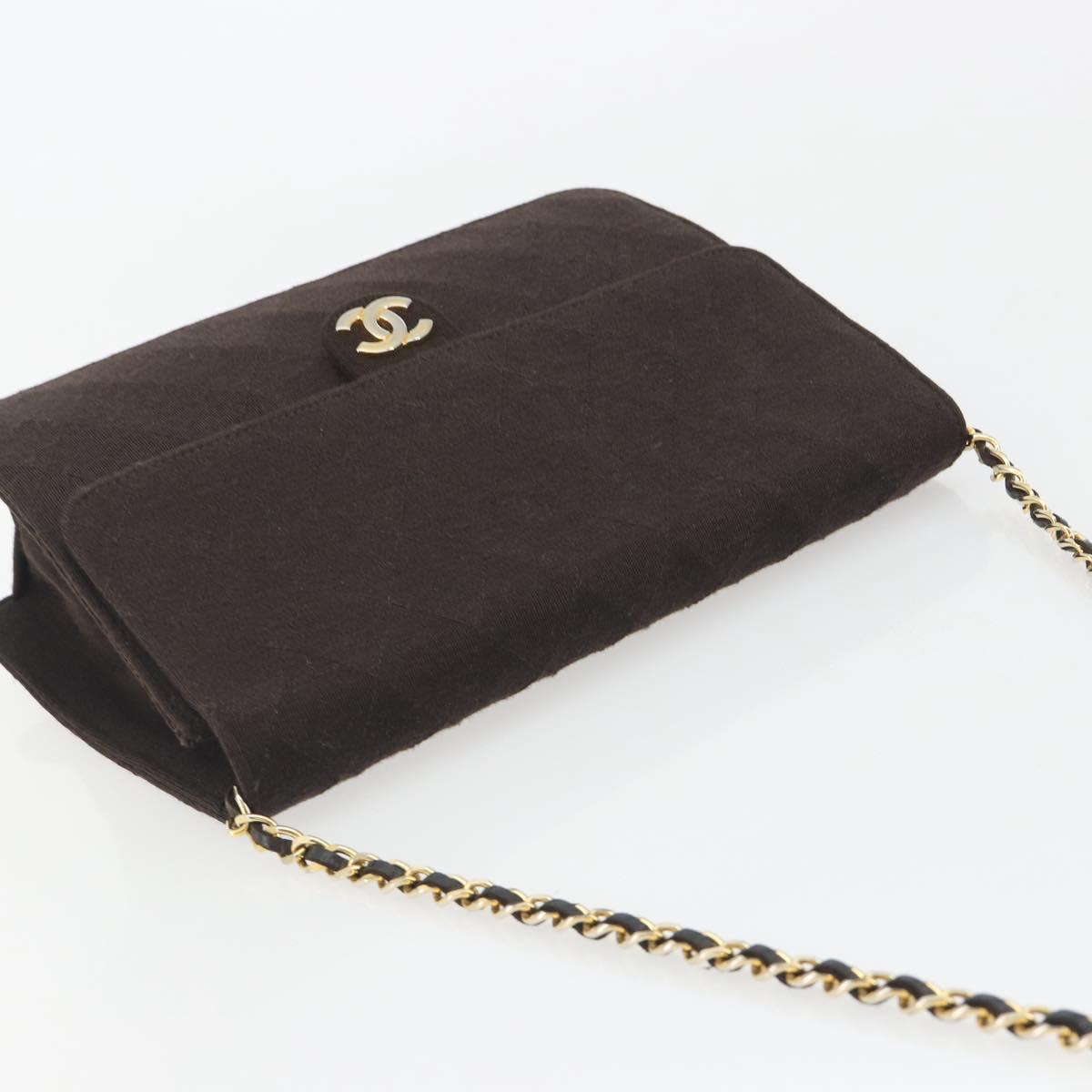 Chanel Brown Cotton Flap