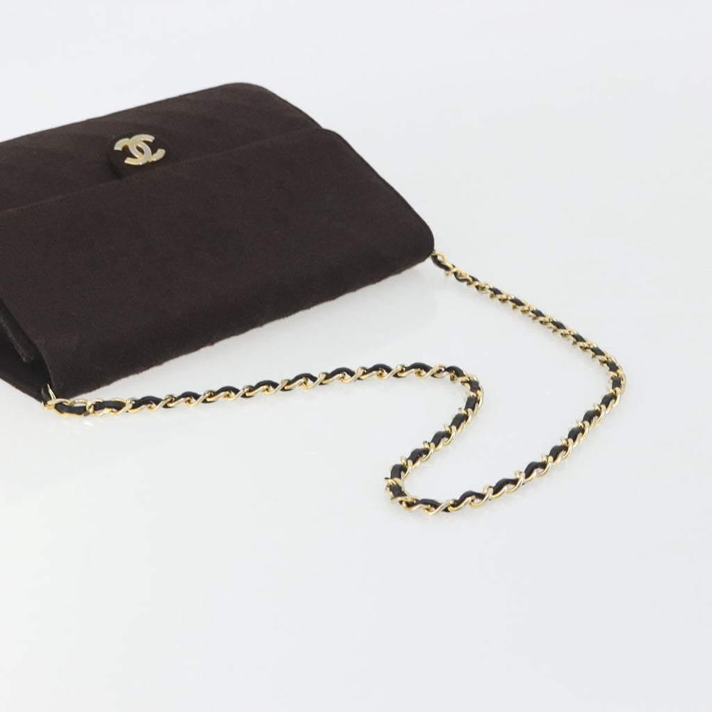 Chanel Brown Cotton Flap