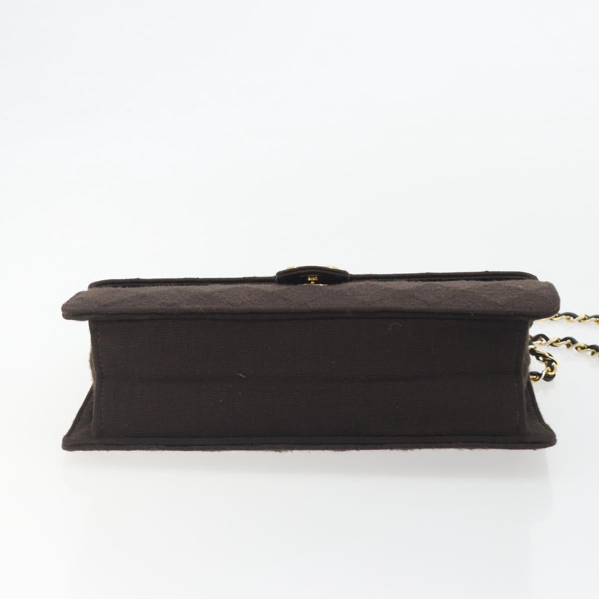 Chanel Brown Cotton Flap