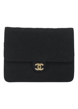 Chanel Black Cotton Flap