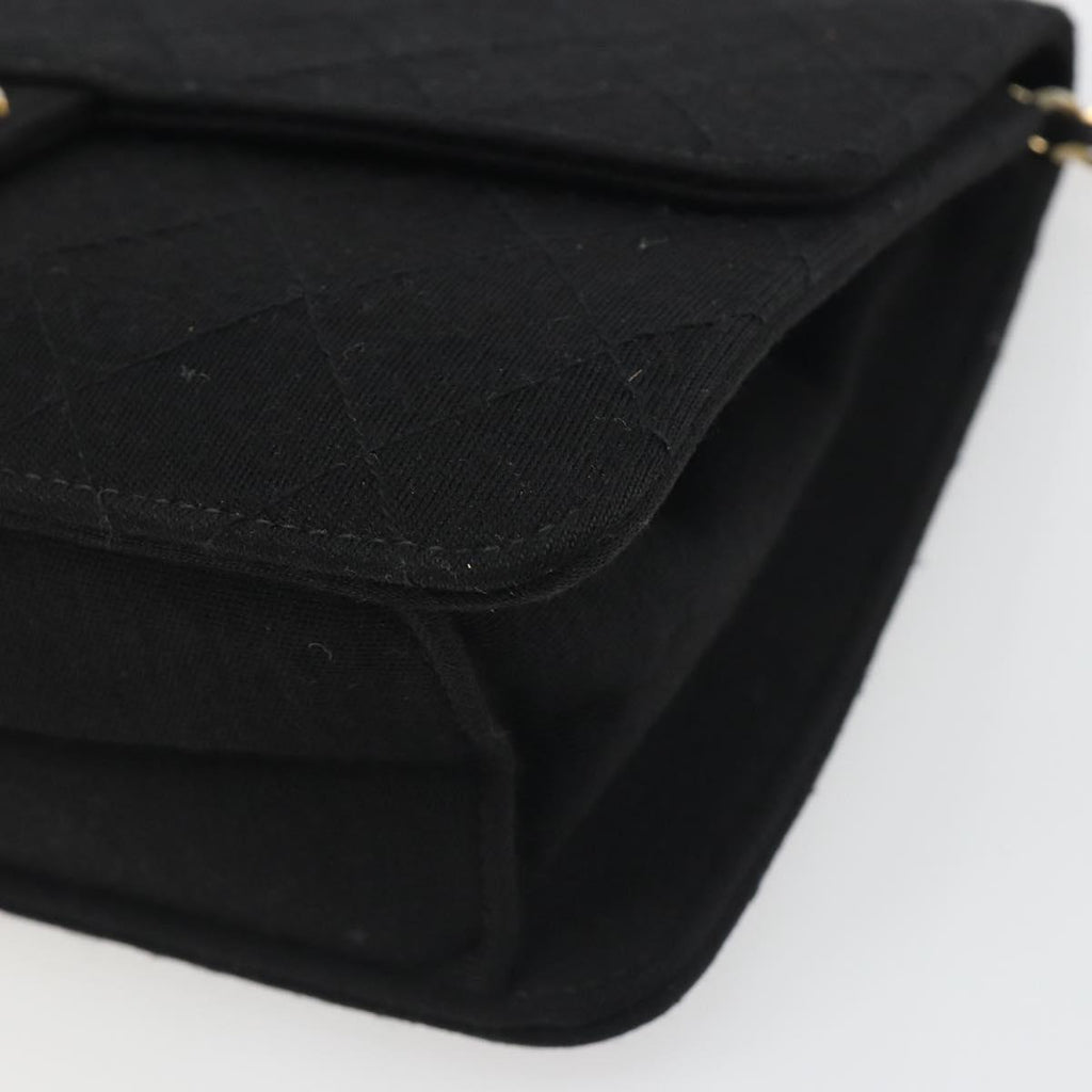 Chanel Black Cotton Flap