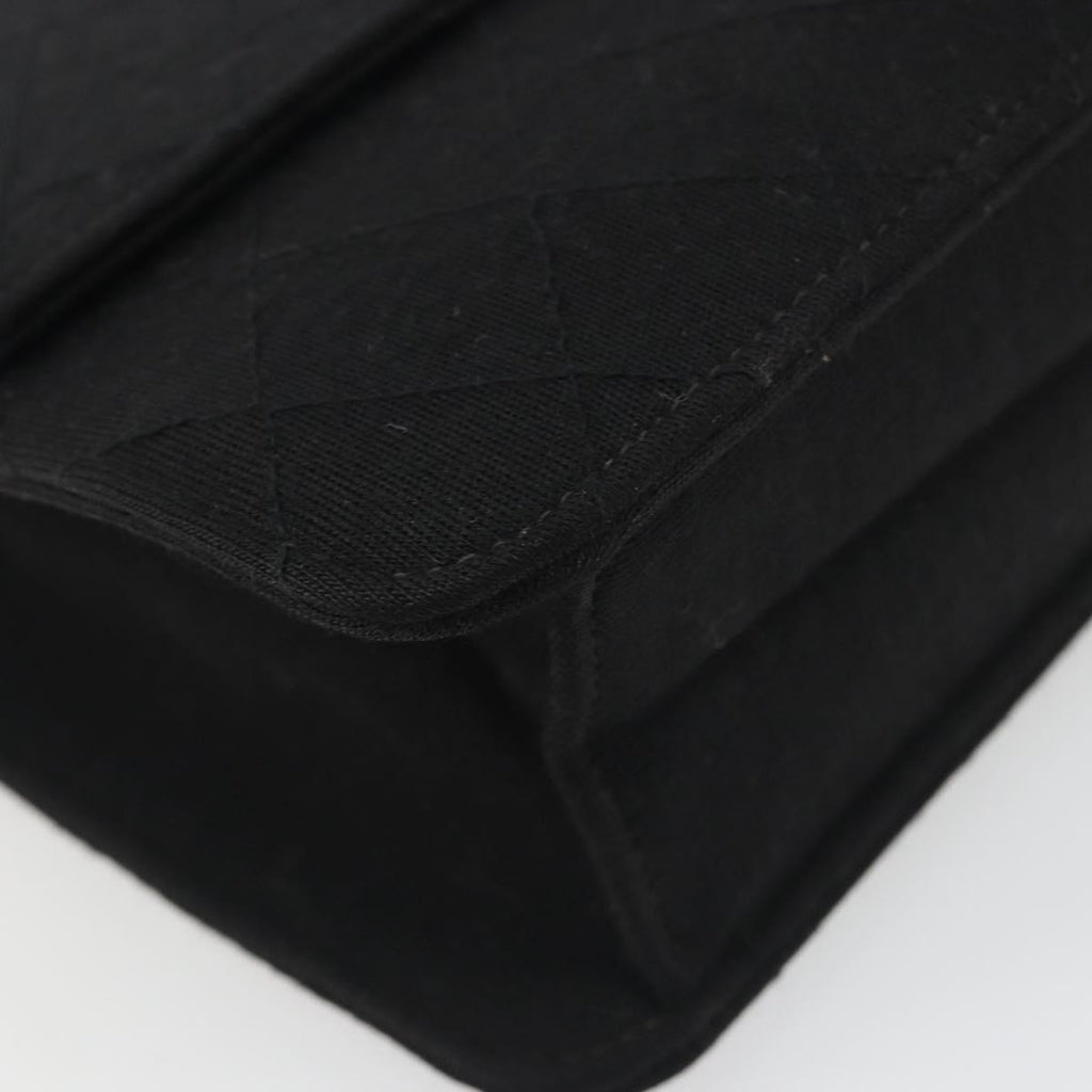 Chanel Black Cotton Flap