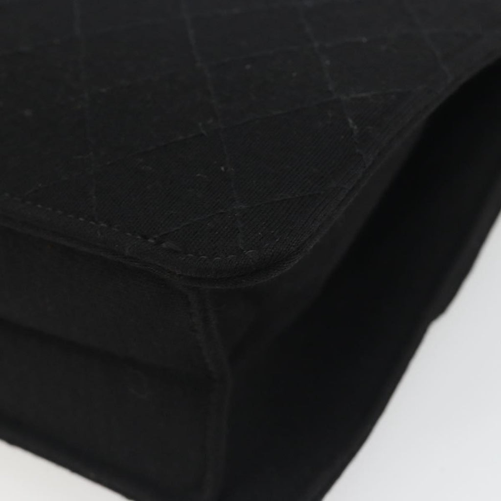 Chanel Black Cotton Flap