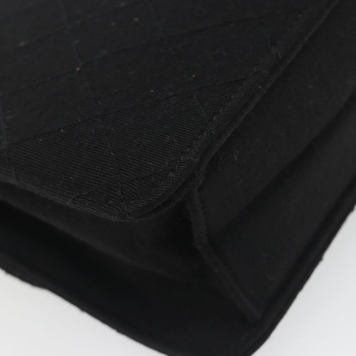 Chanel Black Cotton Flap