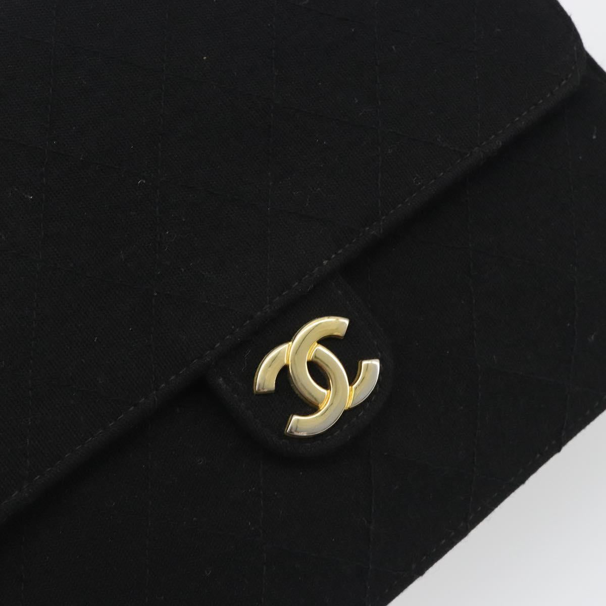 Chanel Black Cotton Flap