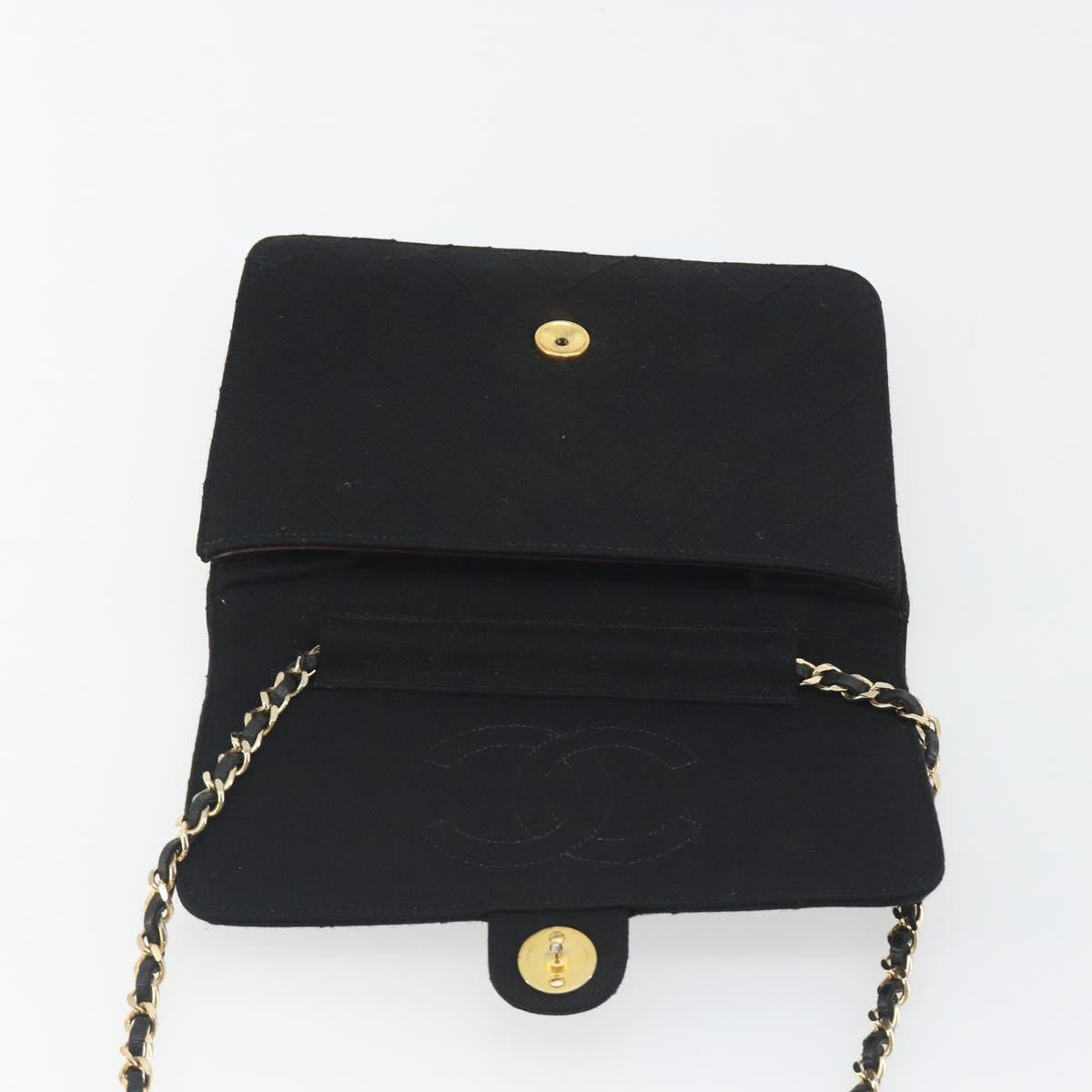 Chanel Black Cotton Flap