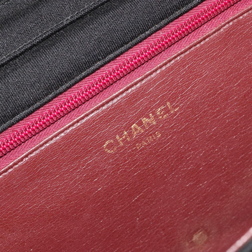 Chanel Black Cotton Flap