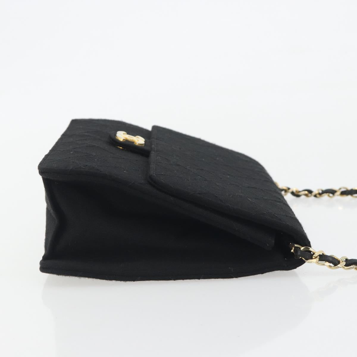 Chanel Black Cotton Flap
