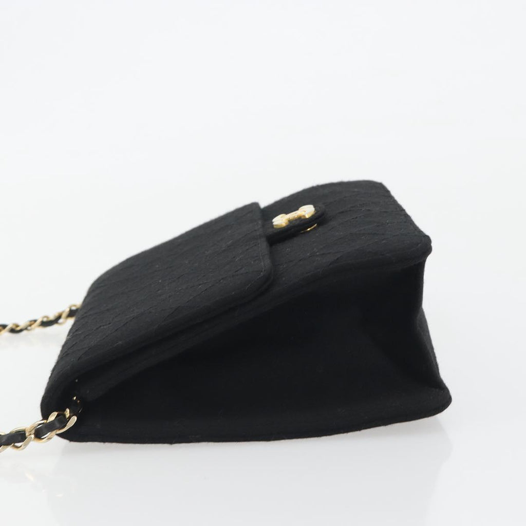 Chanel Black Cotton Flap