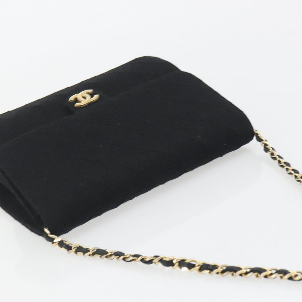 Chanel Black Cotton Flap