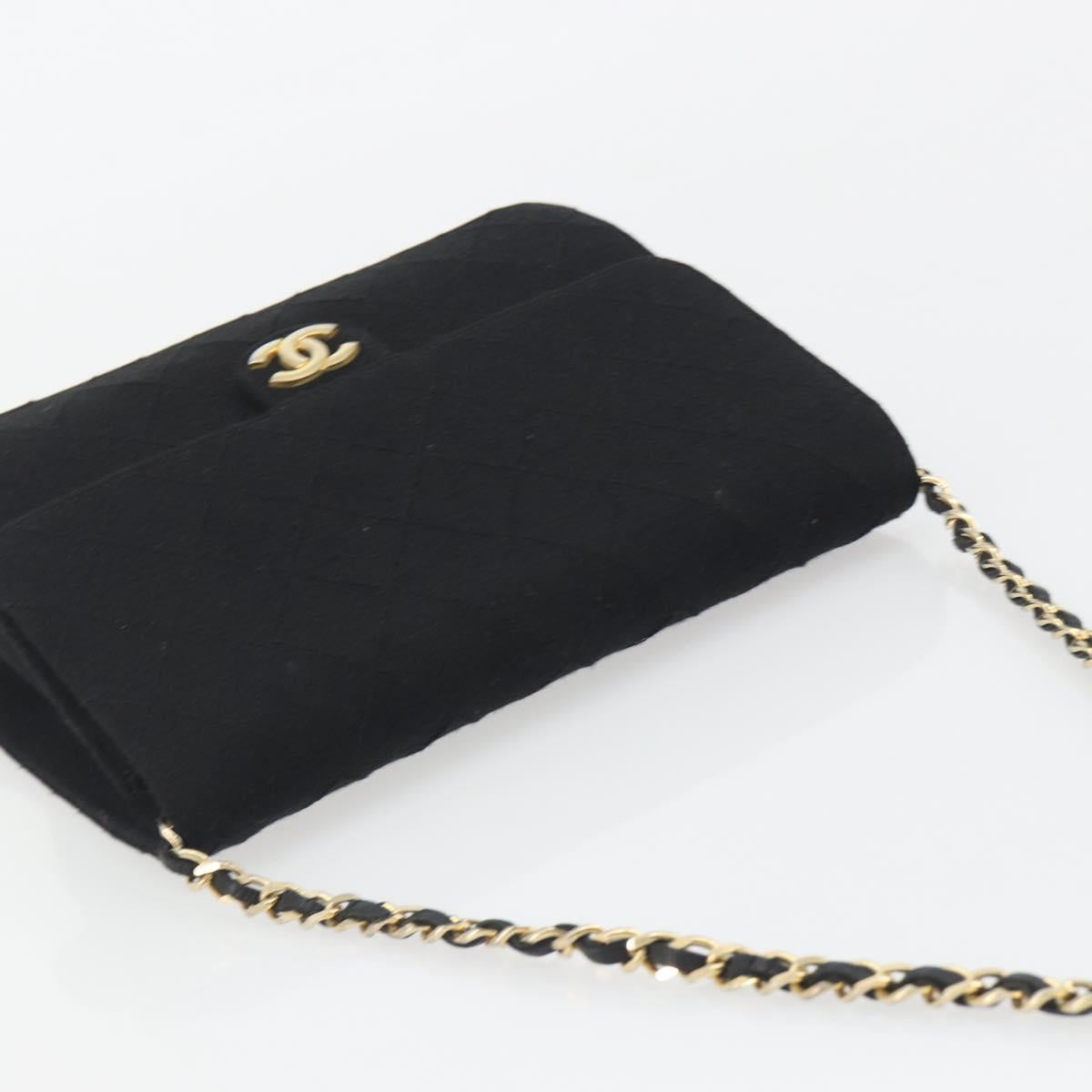 Chanel Black Cotton Flap