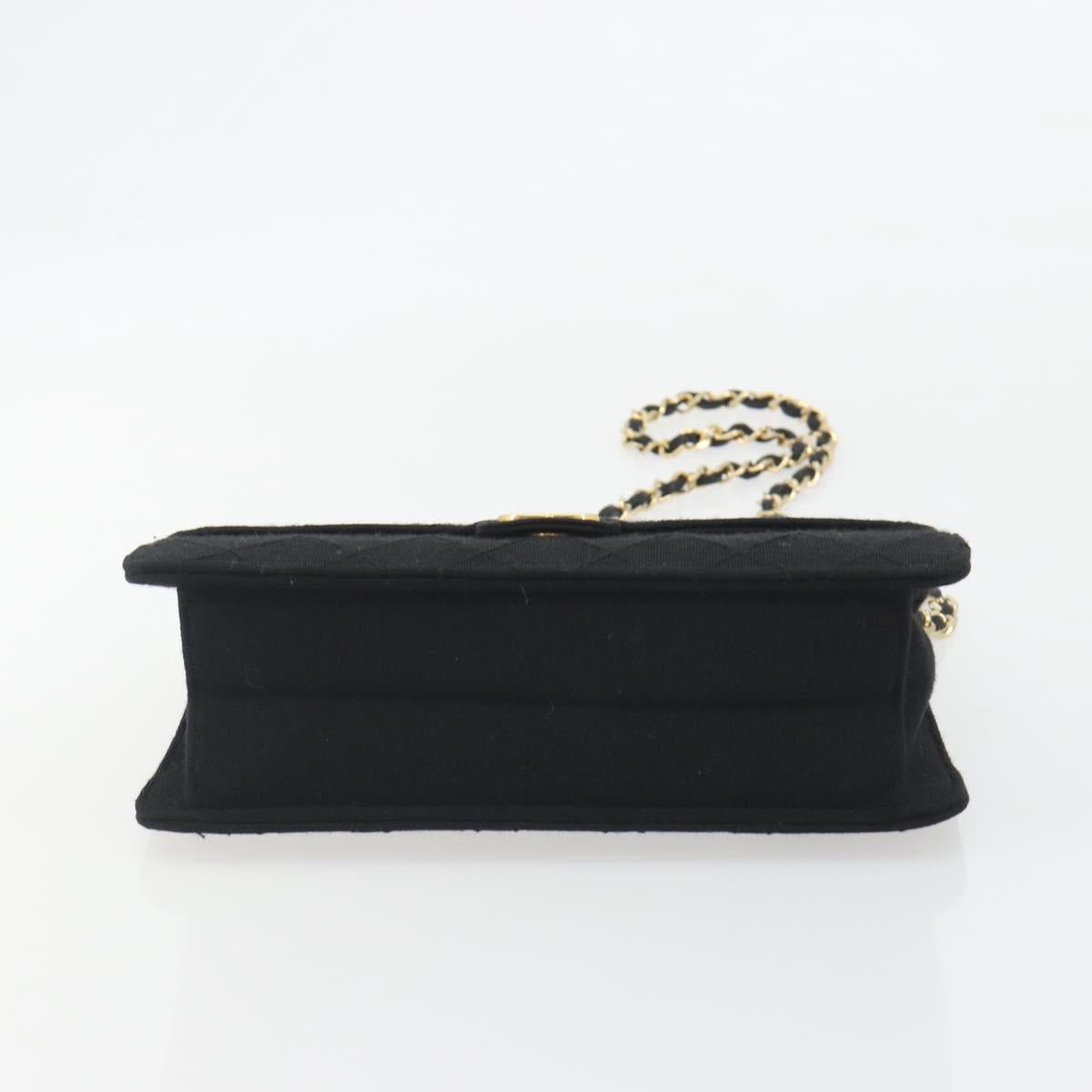Chanel Black Cotton Flap