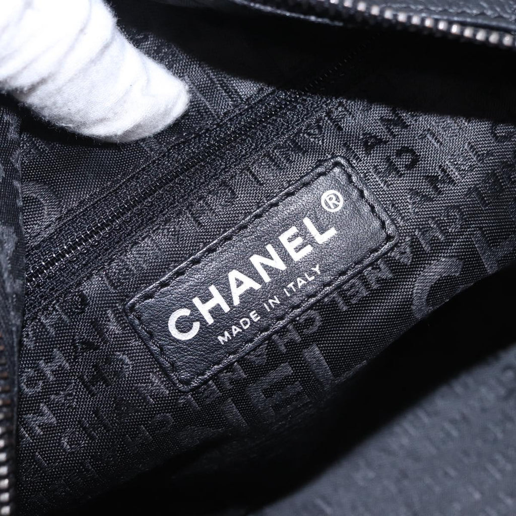 Chanel Black and Silver Shoulder Bag