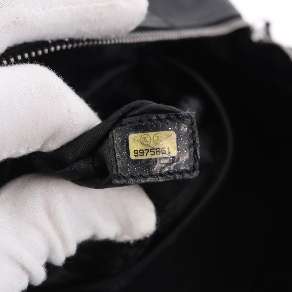 Chanel Black and Silver Shoulder Bag
