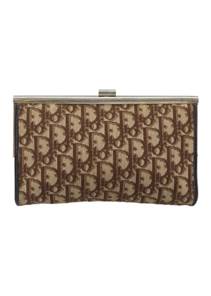 Dior Burgundy Trotter Snap Clutch
