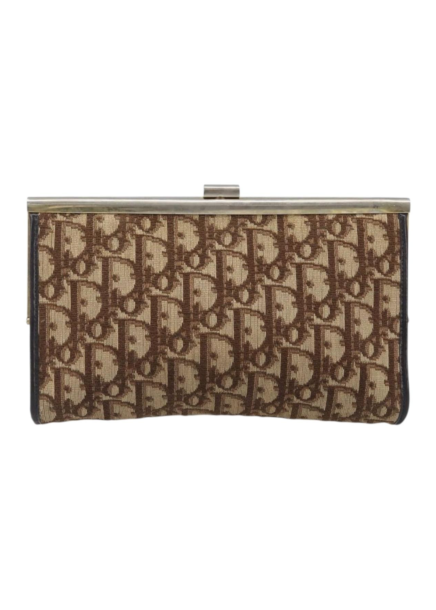 Dior Burgundy Trotter Snap Clutch