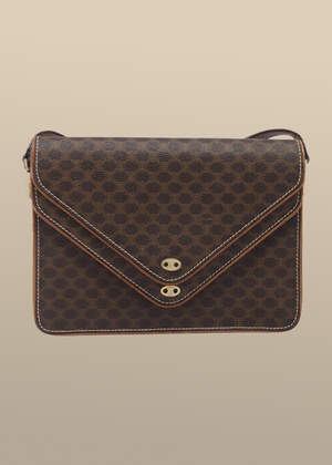 Celine Macadam Brown Envelope Crossbody
