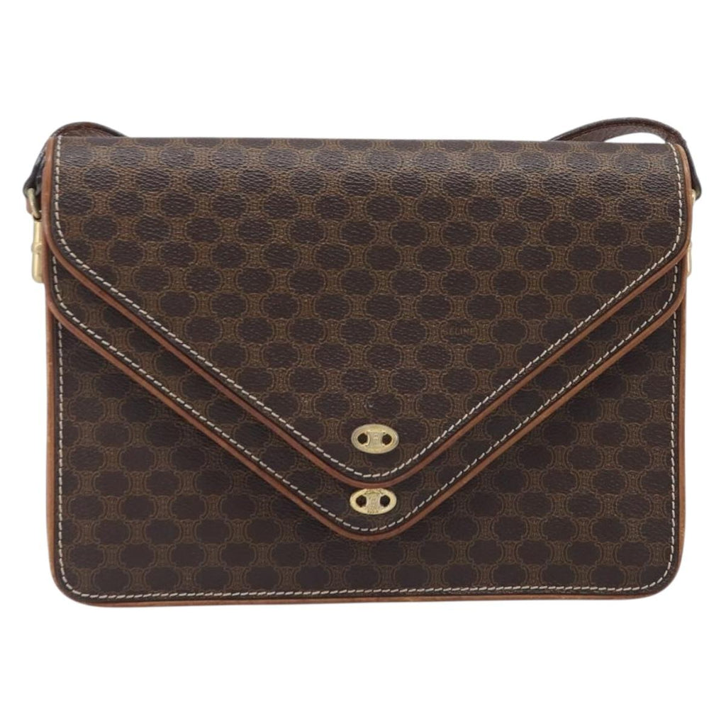 Celine Macadam Brown Envelope Crossbody