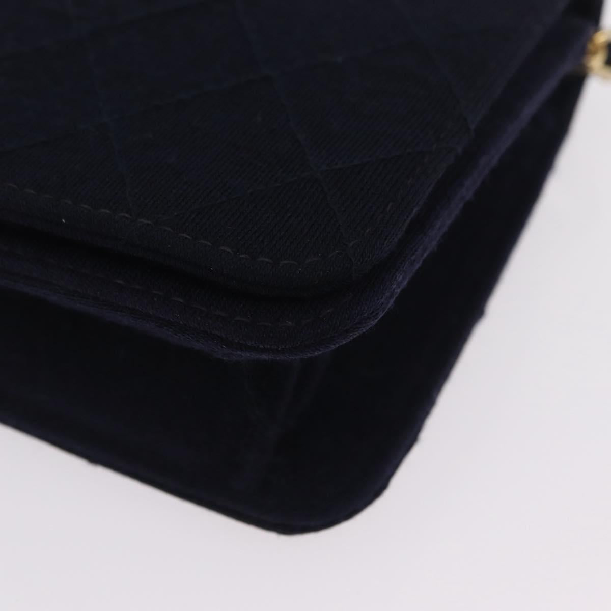 Chanel Navy Cotton Flap Bag