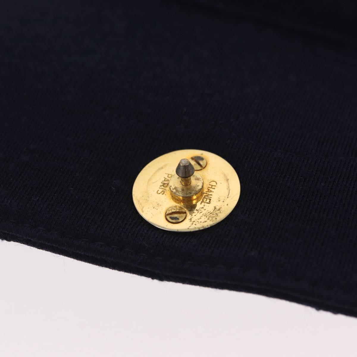 Chanel Navy Cotton Flap Bag