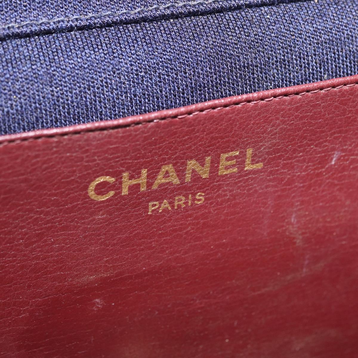 Chanel Navy Cotton Flap Bag