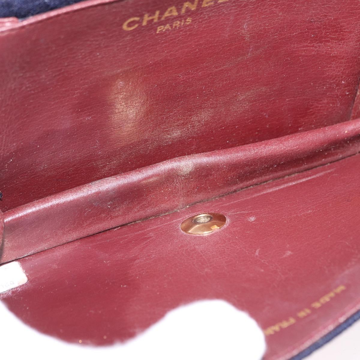 Chanel Navy Cotton Flap Bag
