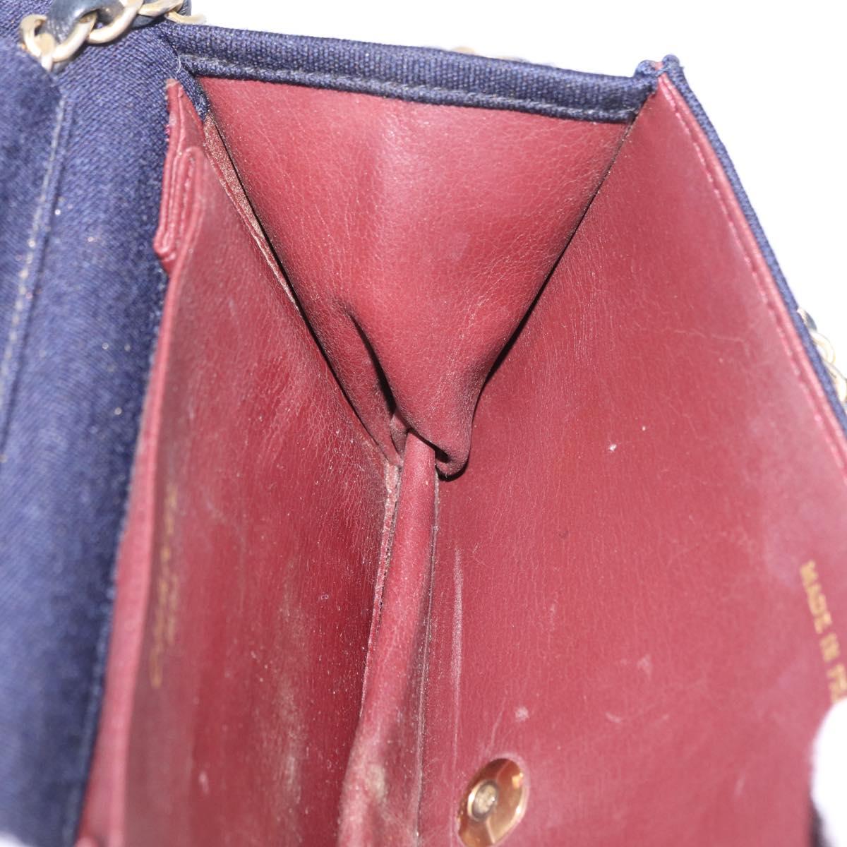 Chanel Navy Cotton Flap Bag