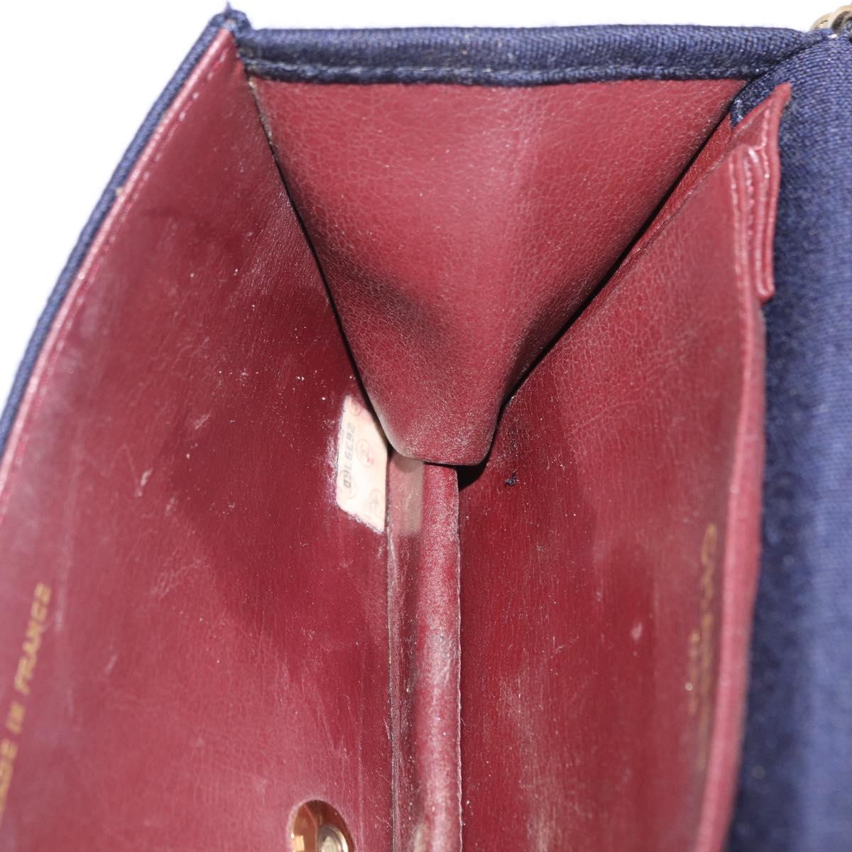 Chanel Navy Cotton Flap Bag