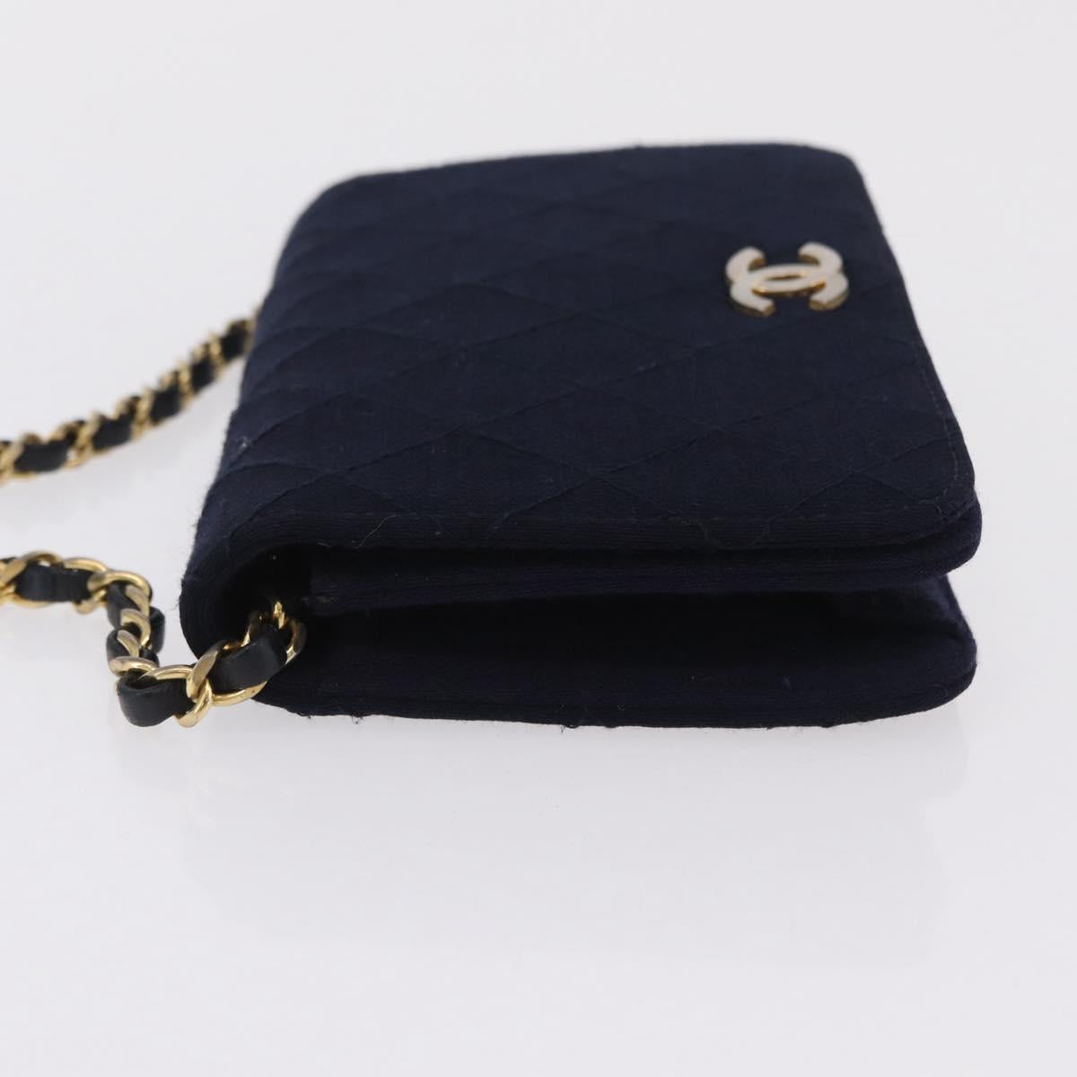 Chanel Navy Cotton Flap Bag