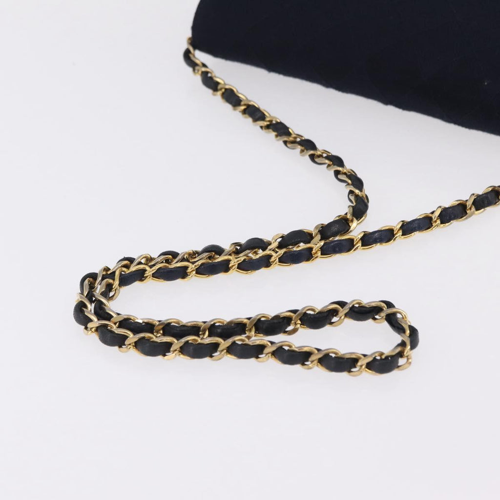 Chanel Navy Cotton Flap Bag