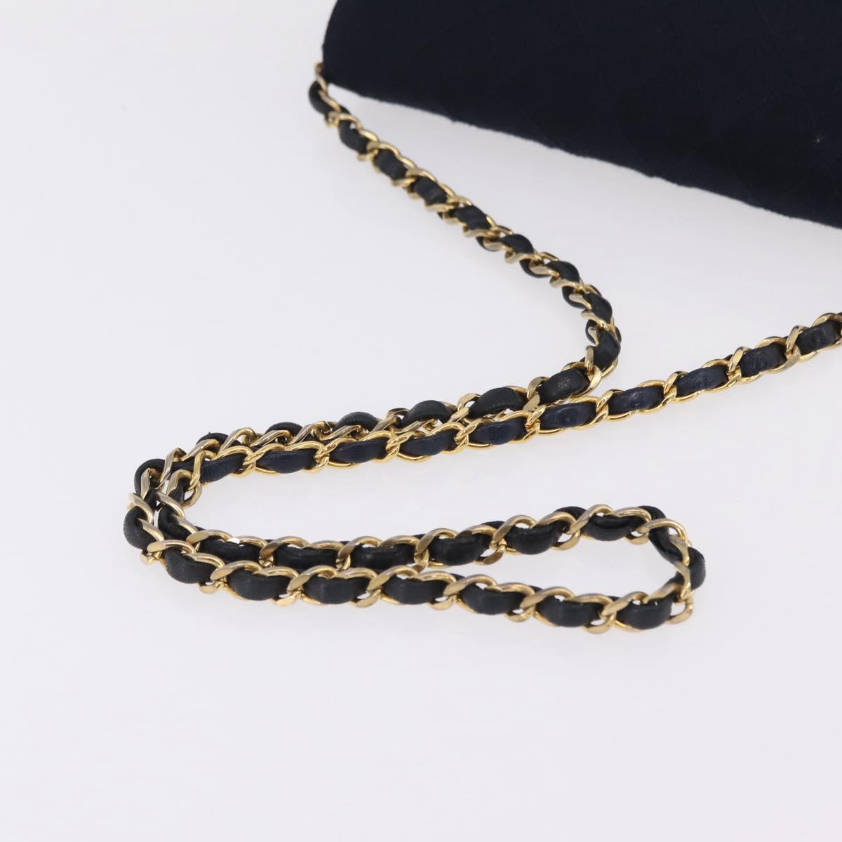 Chanel Navy Cotton Flap Bag