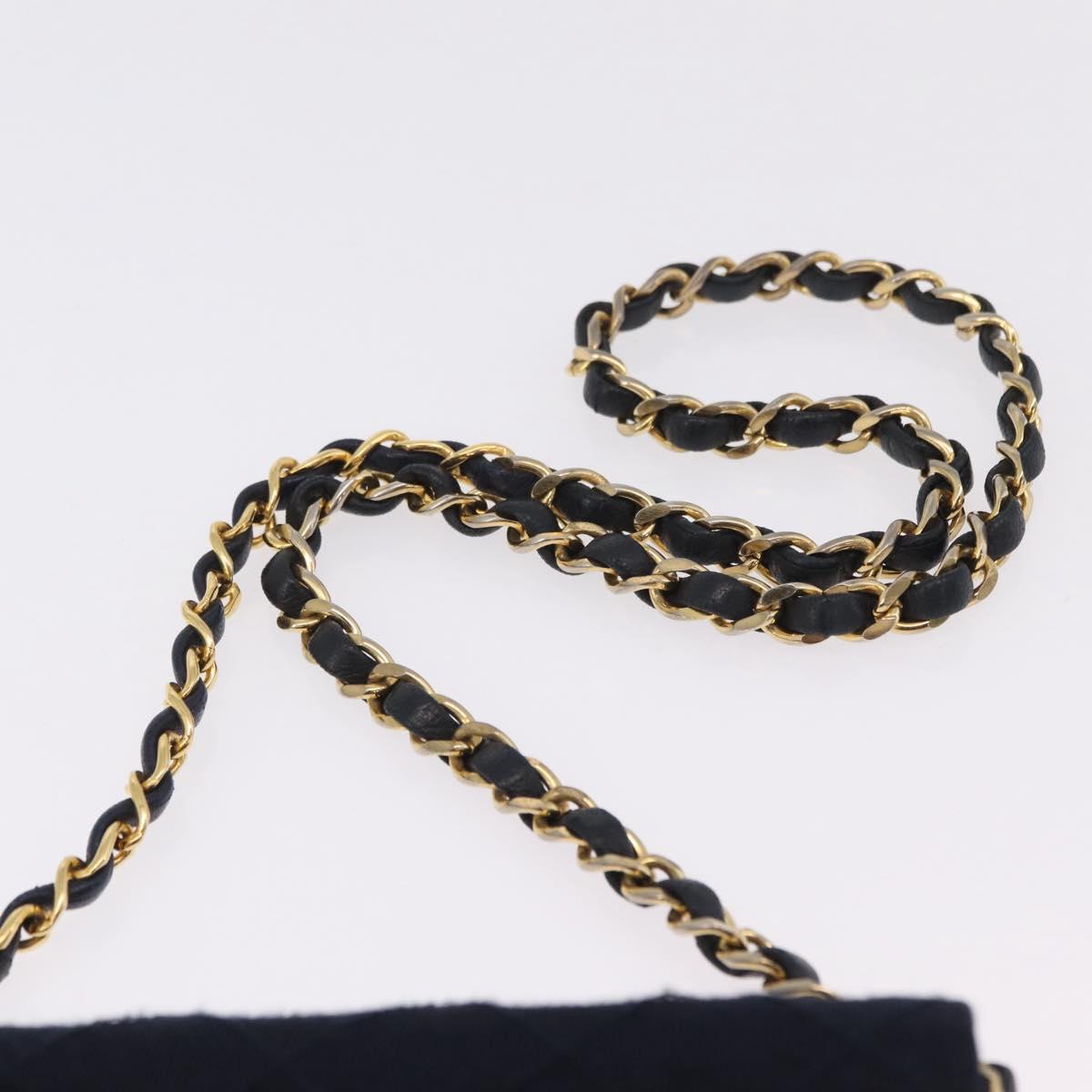 Chanel Navy Cotton Flap Bag