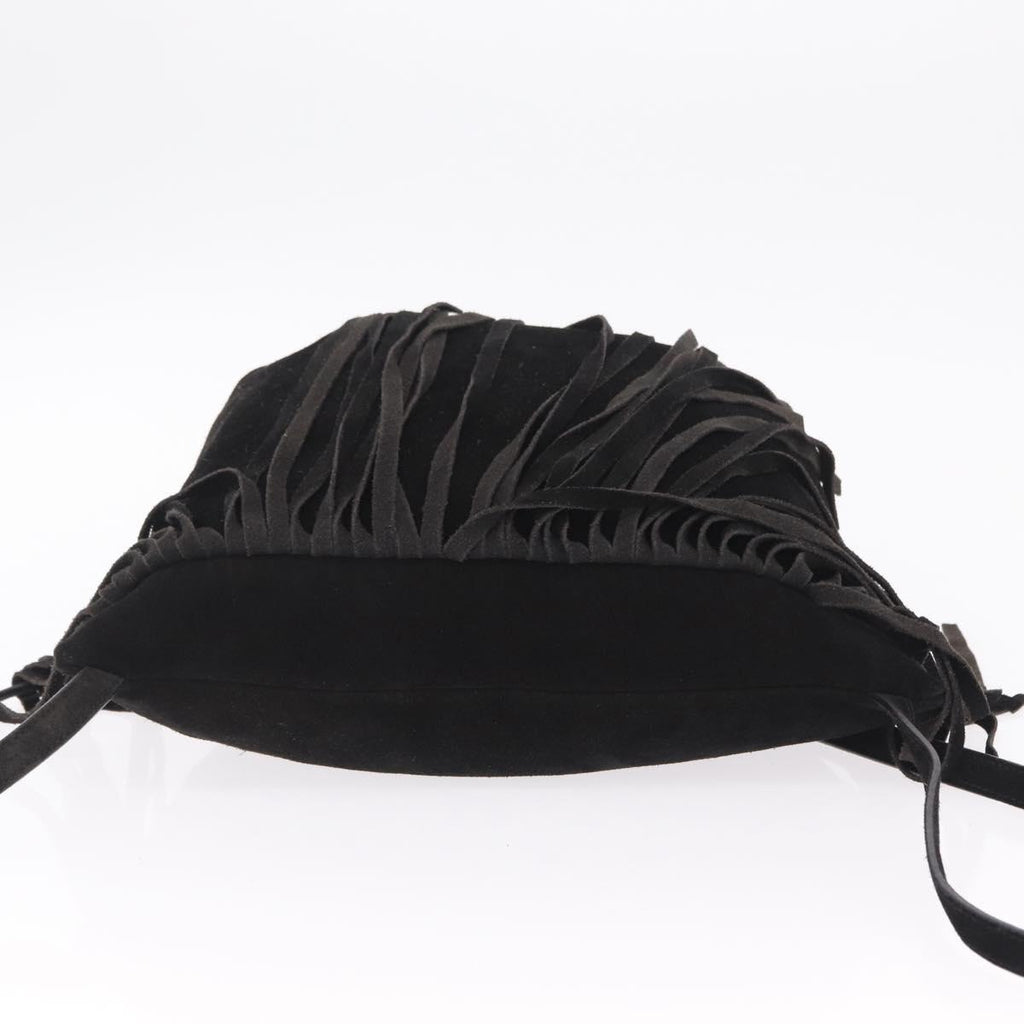 Prada Black Suede Fringe Backpack