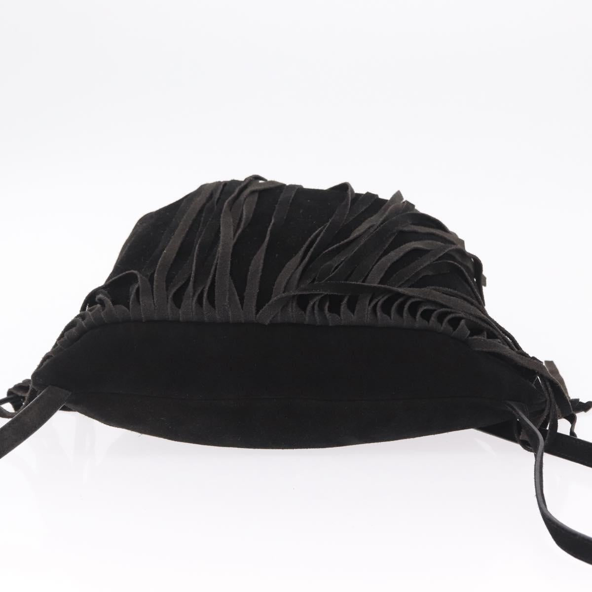 Prada Black Suede Fringe Backpack