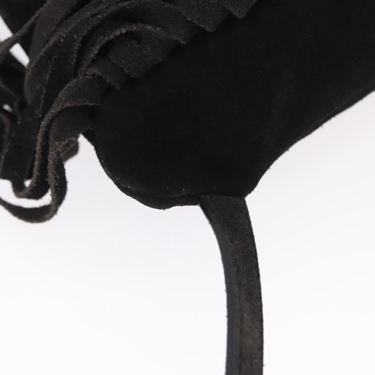 Prada Black Suede Fringe Backpack