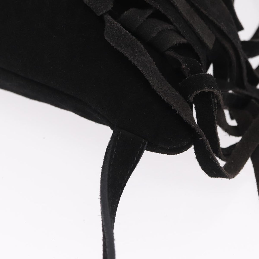 Prada Black Suede Fringe Backpack