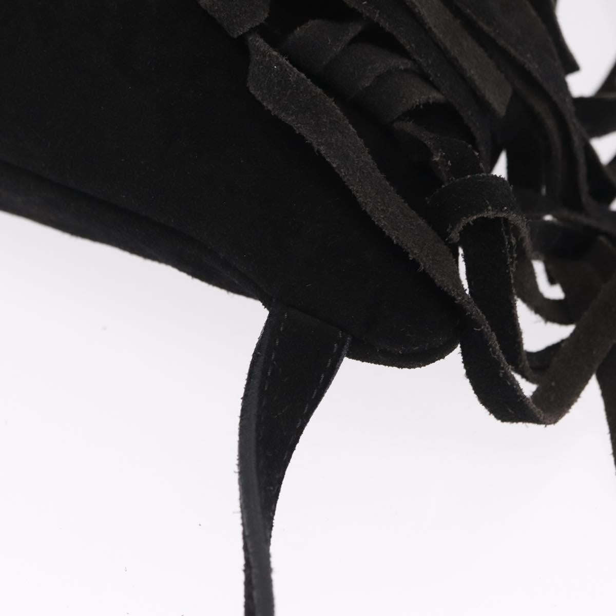 Prada Black Suede Fringe Backpack