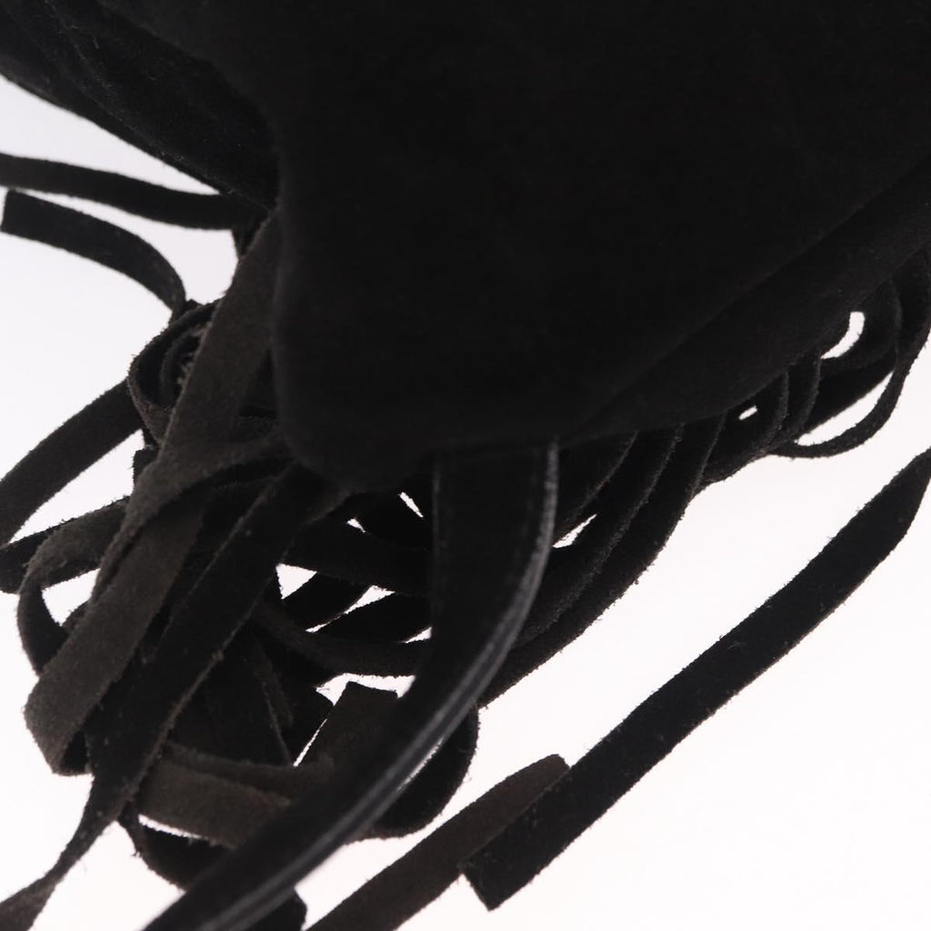 Prada Black Suede Fringe Backpack