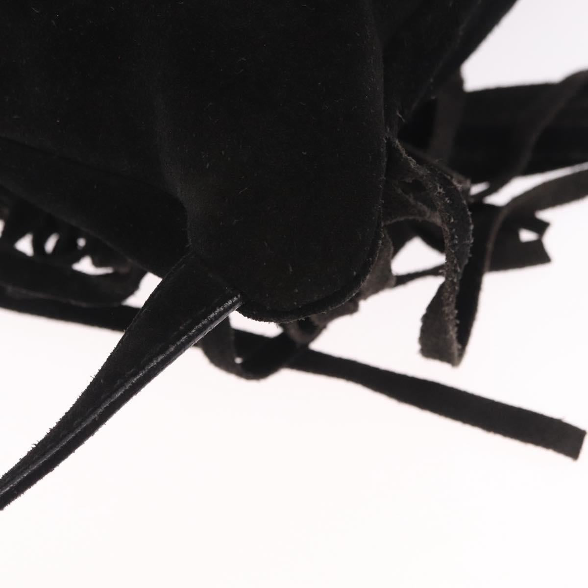 Prada Black Suede Fringe Backpack