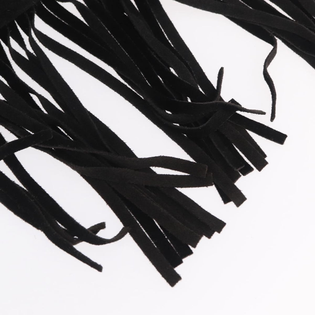 Prada Black Suede Fringe Backpack