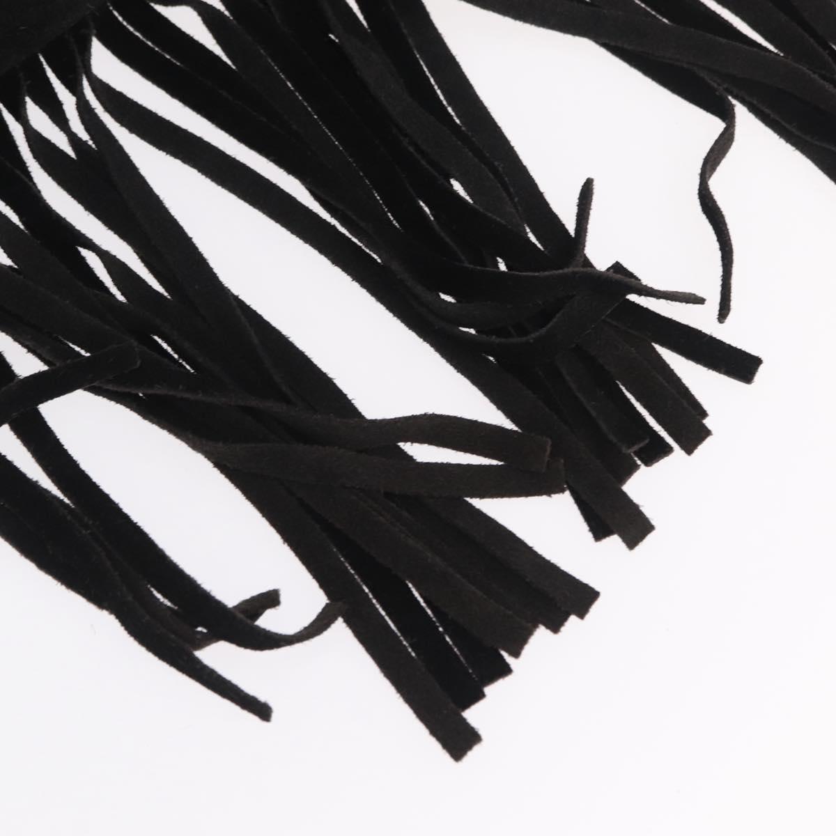 Prada Black Suede Fringe Backpack