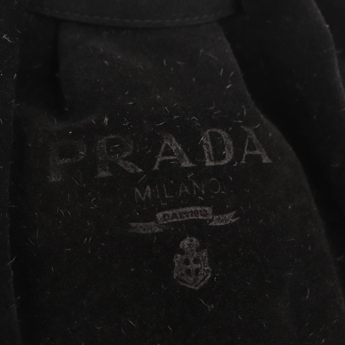 Prada Black Suede Fringe Backpack