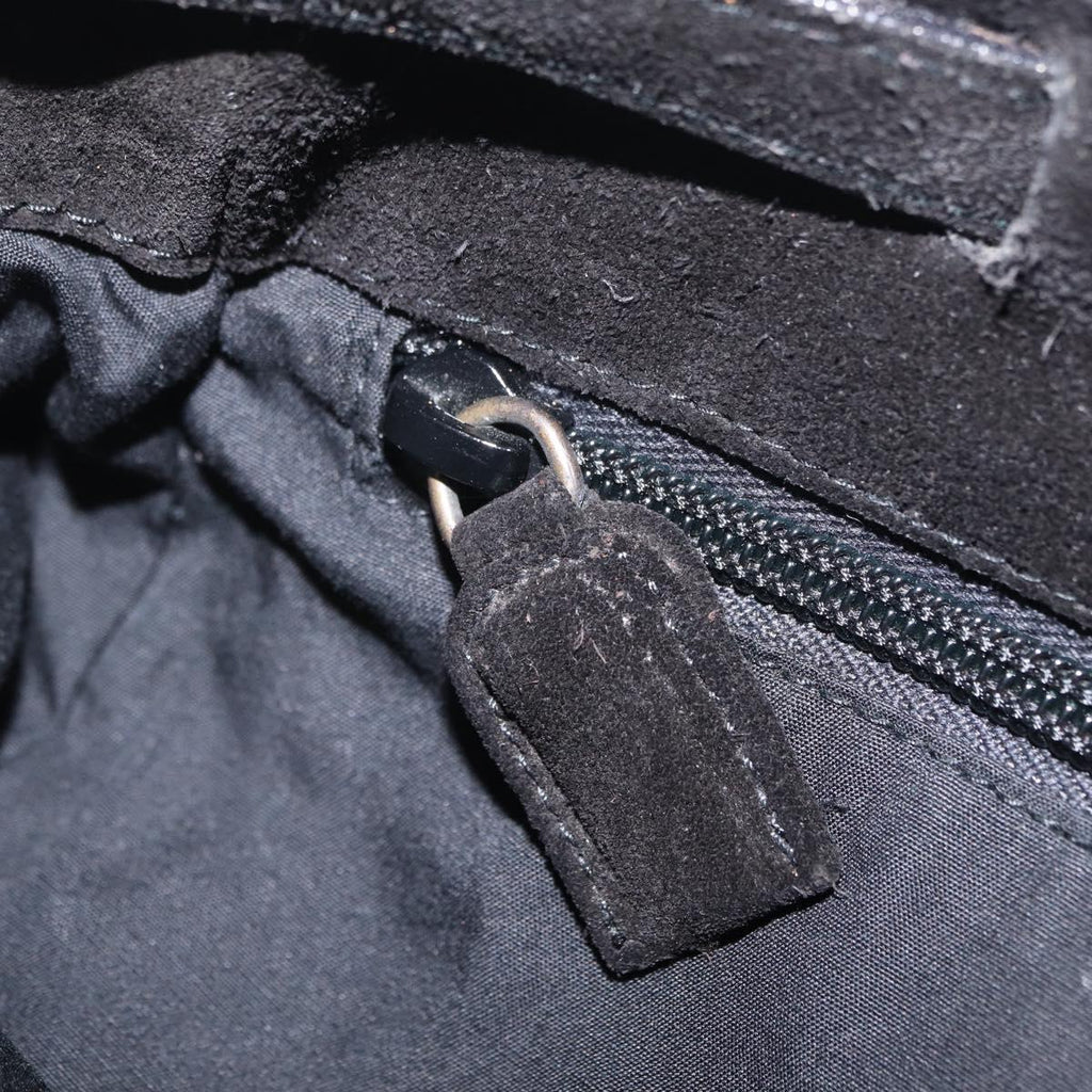 Prada Black Suede Fringe Backpack
